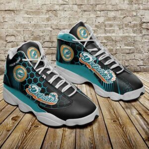Men's Miami Dolphins Personalized Air Jordan 13 limited edition