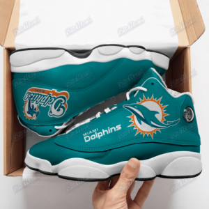 Simple Graphics Miami Dolphins Air Jordan 13 Shoes for fan
