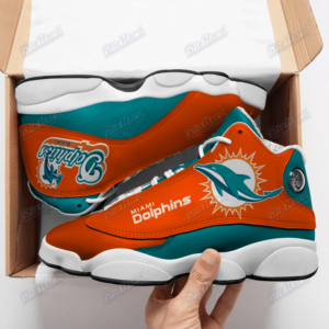 Orange Miami Dolphins Air Jordan 13 Shoes Youth all size