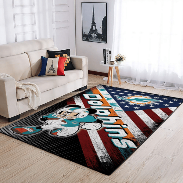 NFL Miami Dolphins Mickey Graphics Rug so cute