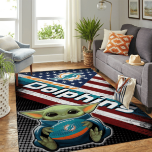 Miami Dolphins Living Room Area Rug Dttrug1702148