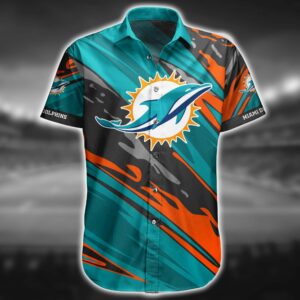 Miami Dolphins Button Custom Shirt For men
