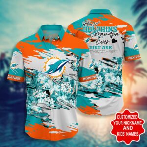NFL Custom Vintage Miami Dolphins 3D Shirt for sale