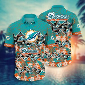 Miami Dolphins Hawaiian Shirt is a 100% woven polyester fabric, offered in premium quality. With careful hand-sewing and attention to detail, this shirt offers outstanding durability, insulation and wrinkle resistance. Each shirt is individually printed, cut and sewn for you when you order; There may be slight design differences on the seams and/or arms due to the custom nature of the manufacturing process!