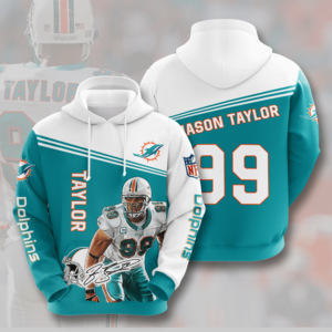 NFL Custom Blue Miami Dolphins hoodies xl sale