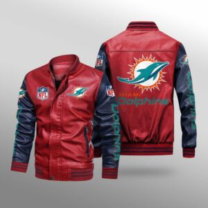 Miami Dolphins Leather Jacket Limited Edition Gift fo fan