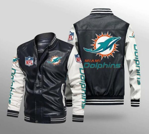 Miami Dolphins Leather Jacket For Awesome Fans