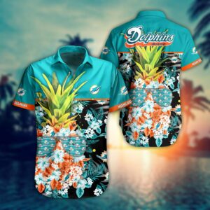 Beach Shirt Nfl Miami Dolphins Hawaiian Shirt Summer Button Up Shirt For Men