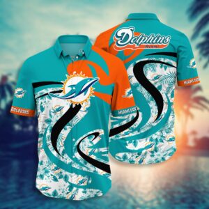 Great Miami Dolphins Hawaiian Aloha Shirt For Sale