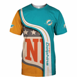 NFL vintage Miami Dolphins T-Shirt new style Short Sleeve gift for men