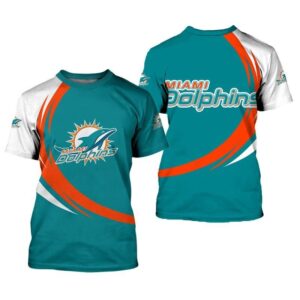 Miami Dolphins 3D Shirt Curve Graphics Print For Hot Fans