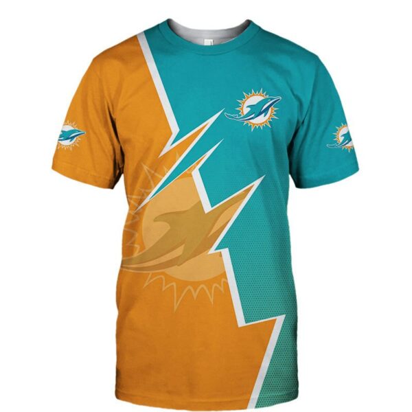 Custom Miami Dolphins T-Shirt curve style gift for men