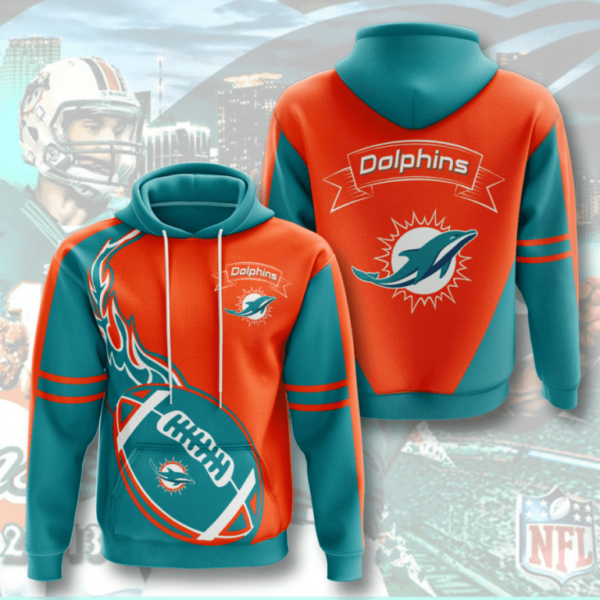 Miami Dolphins 3D Printed Hooded Pocket Pullover Hoodie For Awesome Fans
