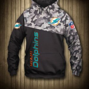 Camo Miami Dolphins 3D Hoodie For Sale