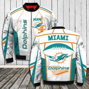 Miami Dolphins Bomber Jacket 3d Hoodie All over Print