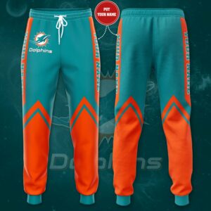 NFL Miami Dolphins Football custom name Sweatpants 3D For Fans