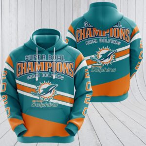 Miami Dolphins Hoodie 3D NFL Champions