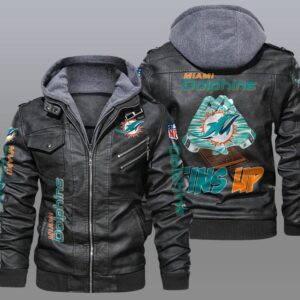 Miami Dolphins Leather Jacket 2D