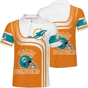 Miami Dolphins Polo Shirt NFL jersey team supporter's summer breathable 3D