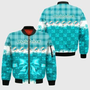 NFL Miami Dolphins Bomber Jacket Christmas Snowman Limited Edition Unisex 05