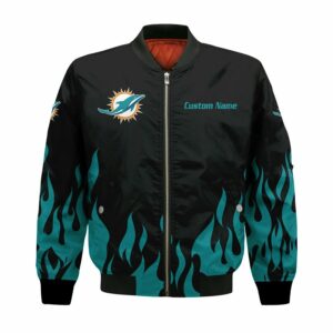 Black Miami Dolphins big and tall jackets women's