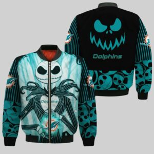 NFL Miami Dolphins Bomber jacket Halloween Limited Edition 05