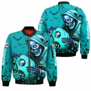 NFL Miami Dolphins Death Graphics Bomber Jacket for men