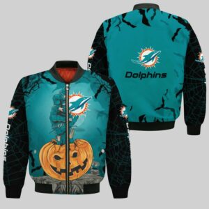 NFL Miami Dolphins Bomber Jacket Halloween Limited Edition 03