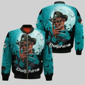 NFL Miami Dolphins Bomber Jacket Halloween Limited Edition 02