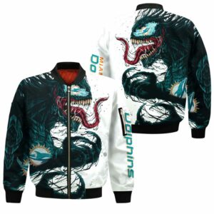 NFL Miami Dolphins Bomber Jacket Venom 3DLimited Edition All Over Print