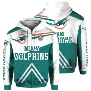 NFL Miami Dolphins Hoodie Rugby Fan 3D Flight Suit Spring Trainer