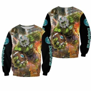 NFL Miami Dolphins Sweatshirt Amazing Hulk new design for fan