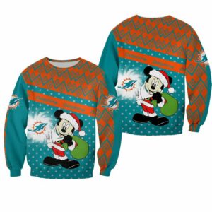 NFL Miami Dolphins Sweatshirt Christmas Mickey Limited Edition Unisex