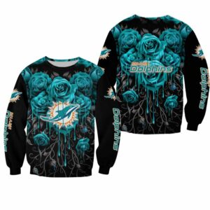 Custom Miami Dolphins Sweatshirt Floral Limited Edition All Over Print