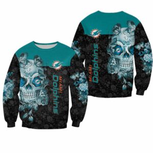 New Miami Dolphins Skull Graphics Sweatshirts Limited Edition All Over Print