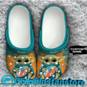Miami Dolphins cute Crocs gift for fan