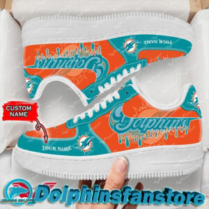 Custom Miami Dolphins CBAFO101HL02 Nike Air Force Ones new