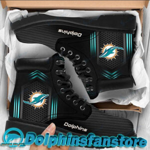 Womens Miami Dolphins Shoes Boot Soles Black gift for fan