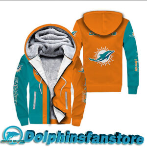 Young Miami Dolphins 3D Fleece zip up hoodie sale 3xl