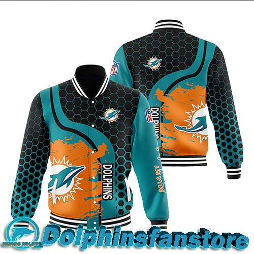 NFL New miami dolphins baseball jackets for fan 3D