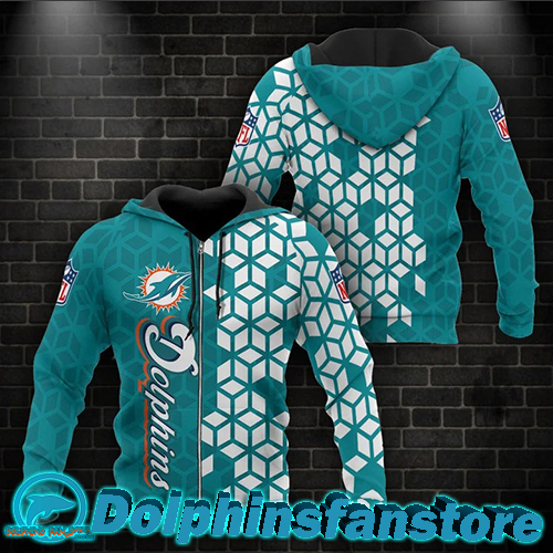 NFL Miami Dolphins rubics Graphics Zip up Hoodie for sale