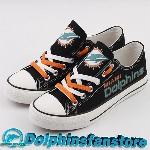 NFL low top repeat canvas Shoes Miami Dolphins