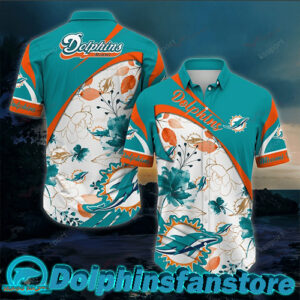 NFL Miami Dolphins Flowers graphic Hawaiian Shirts all size