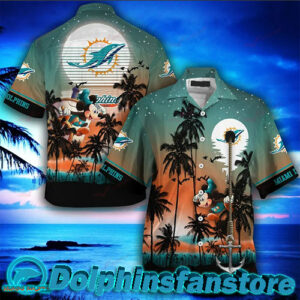NFL Miami Dolphins Mickey cute graphics Hawaiian Shirts for girl