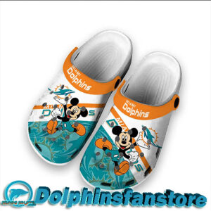 New Custom Miami Dolphins 3D Crocs Mickey cute for sale